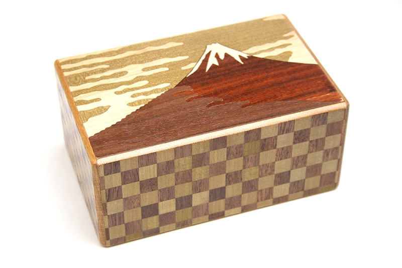 秘密箱10回仕掛け 富士と椿 | 秘密箱 | 寄木細工専門店 箱根丸山物産