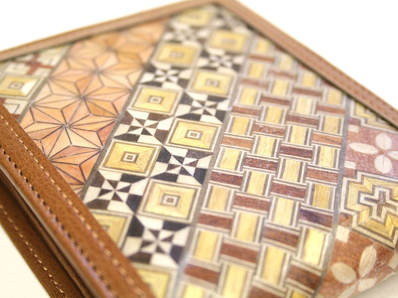 寄木細工コーティングシリーズ 三方札入 寄せ木細工コーティングシリーズ　三つ折 札入 | 箱根寄木細工専門店箱根丸山物産