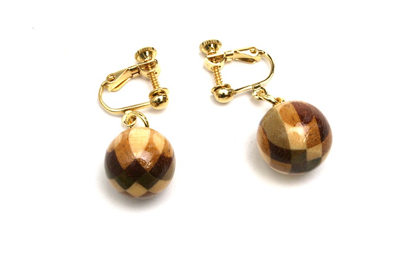 寄木イヤリングE | イヤリング・ピアス | 寄木細工専門店 箱根丸山物産 