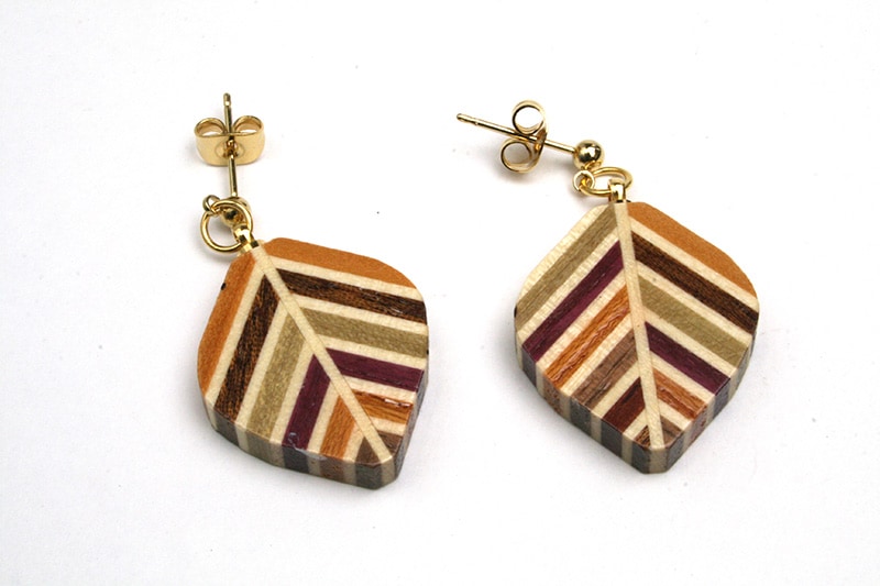 寄木ピアスA | イヤリング・ピアス | 寄木細工専門店 箱根丸山物産