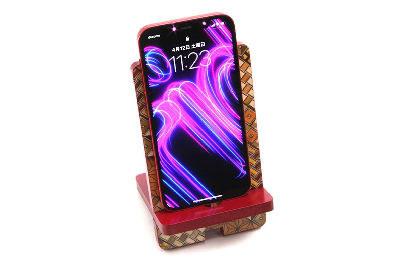 寄木細工スマホスタンド 赤 | すべての商品 | 寄木細工専門店