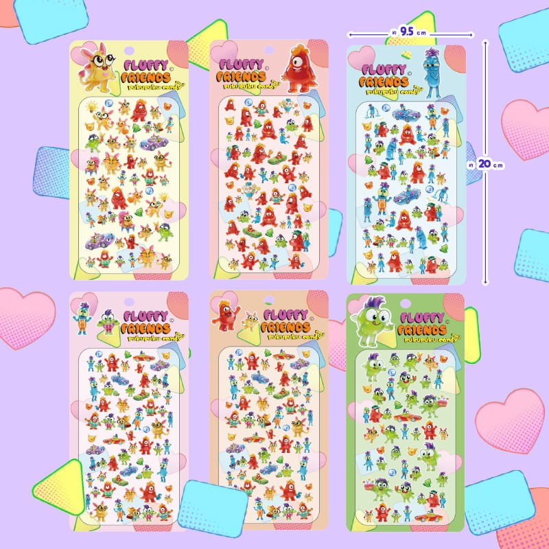 フラッフィーフレンズぷくぷくキャンディシール