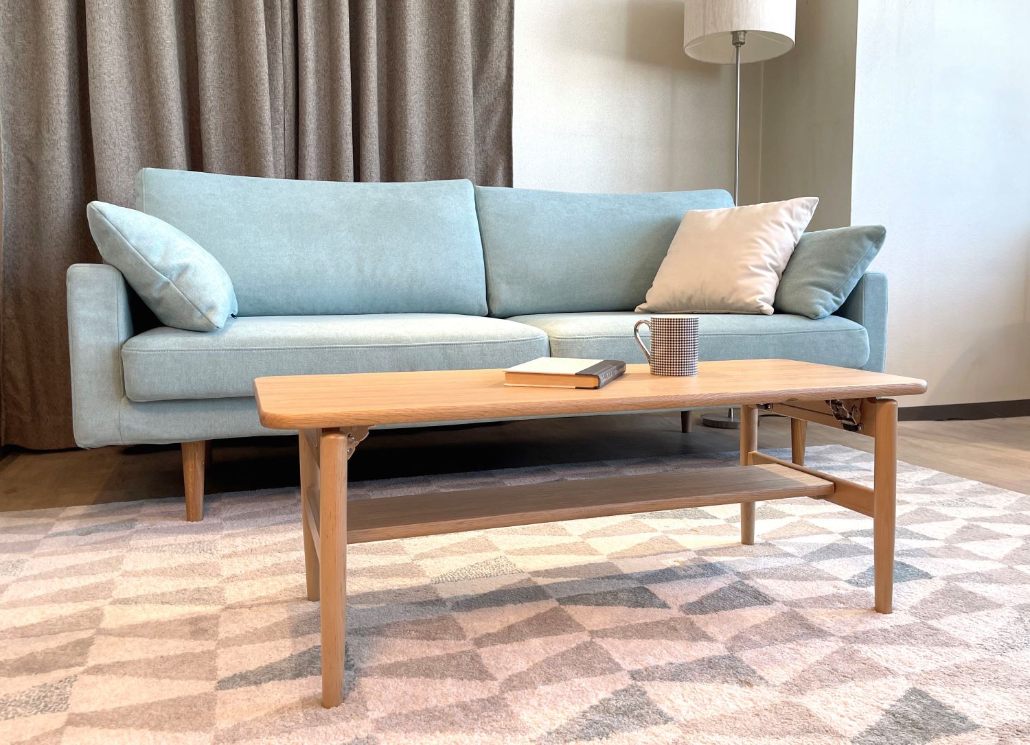 【お値下げ❣️】リビングテーブル Meuble 【開梱設置付】リビングテーブル 80cm幅 ルーク2 無垢材