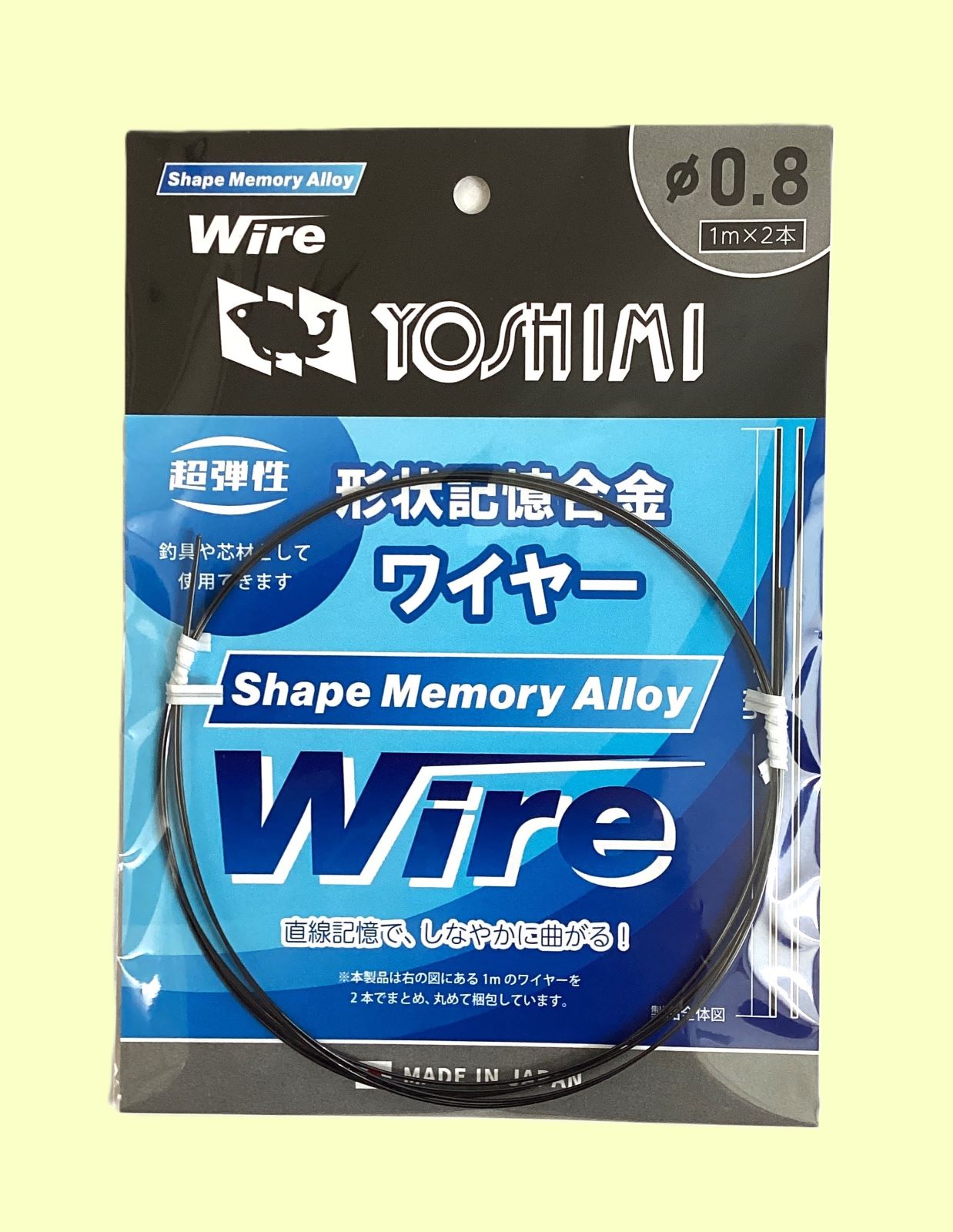 佳山 楕円 形状記憶合金ワイヤー 0.8φX1m(2本入り) | すべての商品