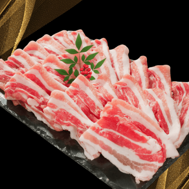 大分で育った豚　米の恵み　豚バラスライス<br>400g×2P(800g~)