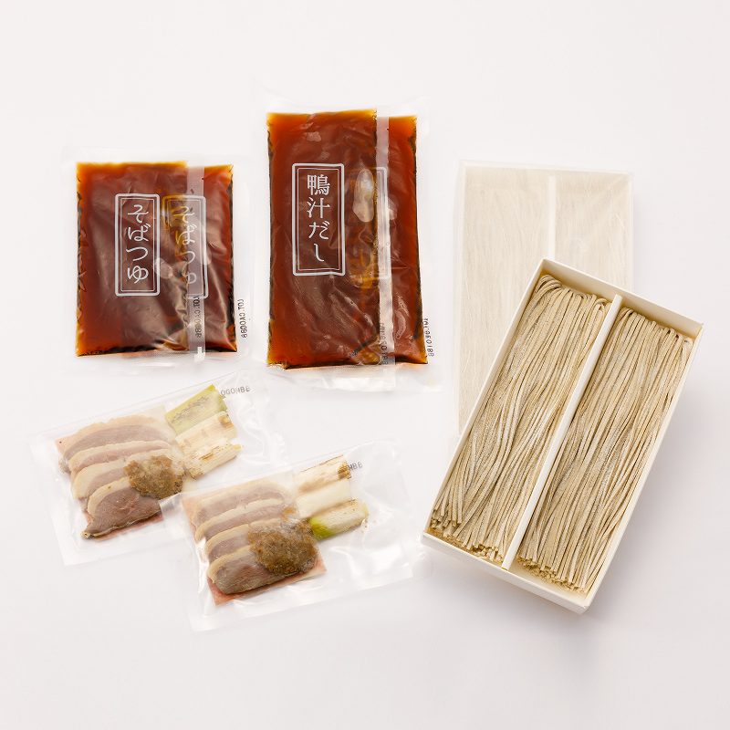 鴨汁そば麹漬け2食・ざるそば2食（馳走そば）