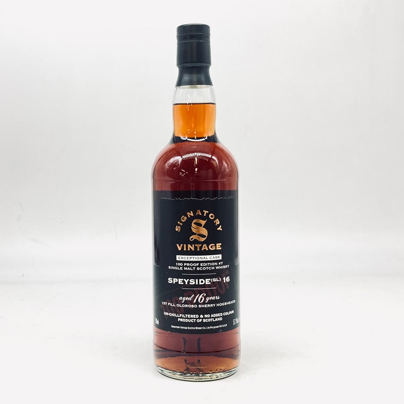 シグナトリー１００プルーフ　エクセプショナルカスク　スペイサイド（ＧＬ）１６年　１ｓｔオロロソホグス　７００ｍｌ