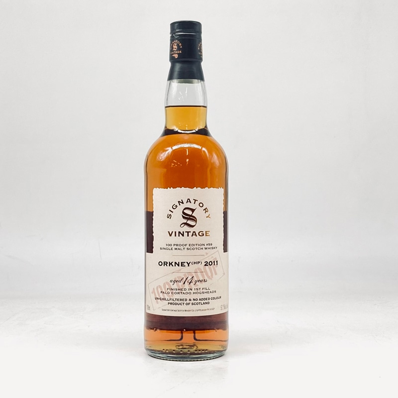 シグナトリー１００プルーフ　オークニー１４年２０１１　１ｓｔフィルパロコルタードホグズヘッド　７００ｍｌ