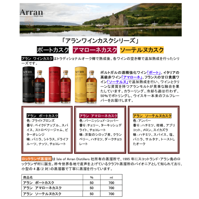 先行予約】アランワインカスクシリーズ （在庫あり） | ウイスキー