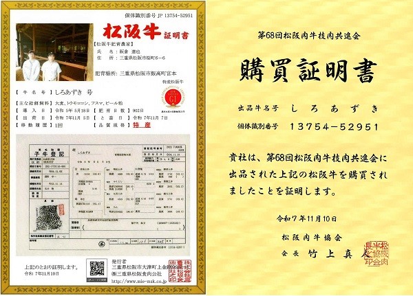 【特産松阪 優秀賞牛】霜降りすき焼き用