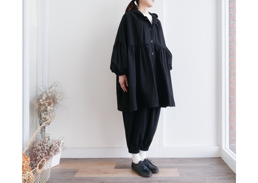 Hands of creation OUVERT リサイクルウェザーフードコート OUVERT（ウーヴェル）＊リサイクルウェザーフードコート(BLACK