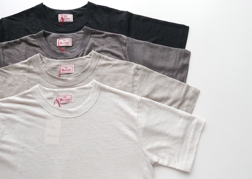 【mao made(マオメイド)＊ベルギーリネンハーフスリーブスタンダードTEE(4色)】
