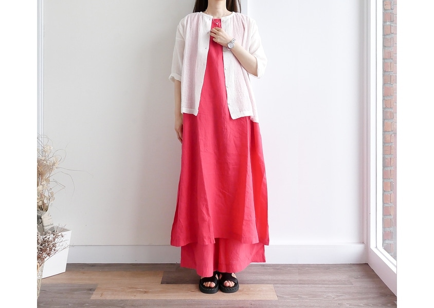 a+koloni（コロニー）＊東炊きリネンスリーブレスワンピース(4色