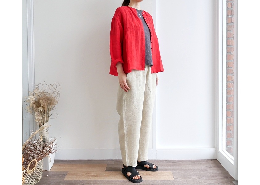Hand's of creation ハンズオブクリエイションリネンブラウス Hands of creation（ハンズオブクリエイション）＊60/-Linen解撚