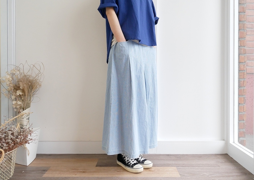 YURK（ユルク）＊6.5OZヒッコリータックスカート(2色)】 | すべての