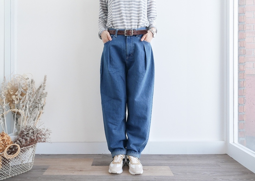 OUVERT（ウーヴェル）＊C/Liセルビッチデニムテーパード5ポケット