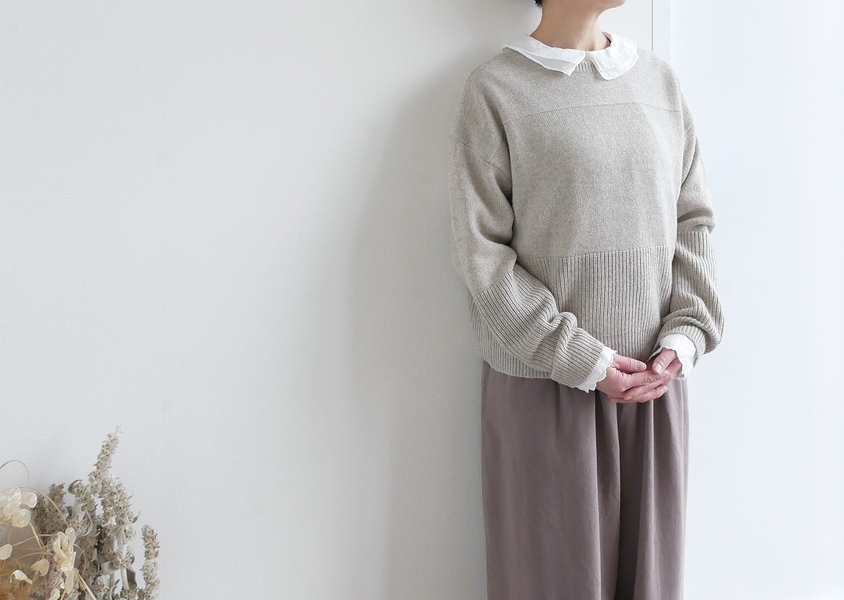 Hands of creation　ニットカーディガン Hands of creation（ハンズオブクリエイション）＊LINEN WOOL 7G 2Way