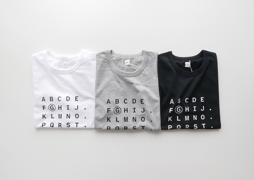 【(g)(グラム)＊天竺プリントTee"ALPHABET"(3色)】