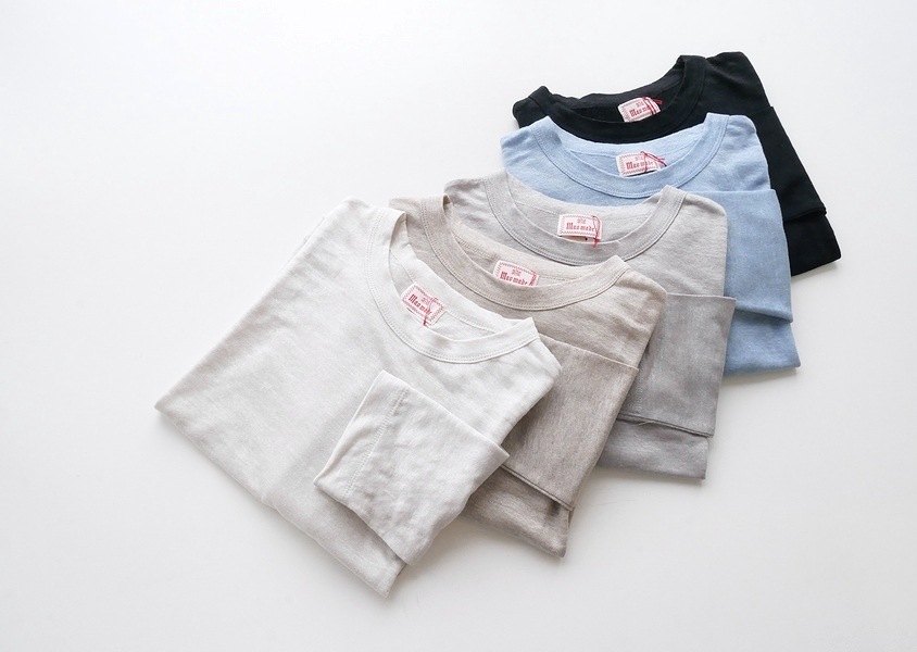 mao made(マオメイド)＊ベルギーリネン7分袖ワイドTEE(5色)】 | TOPS