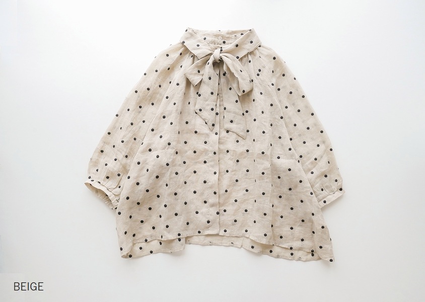 YURK（ユルク）＊DOT刺繍ボウタイ比翼シャツ(2色)】 | すべての商品