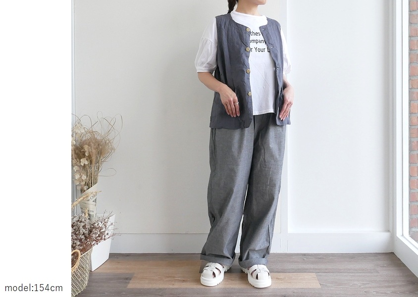 【★完売必至★】ETRO ☆ リネンブレンド ベスト NARU（ナル）＊60フレンチリネンフロントボタンベスト(4色