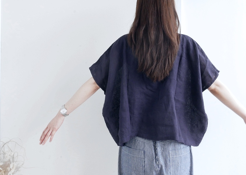 a+koloni（コロニー）＊リネンフリルブラウス(2色)】 | TOPS