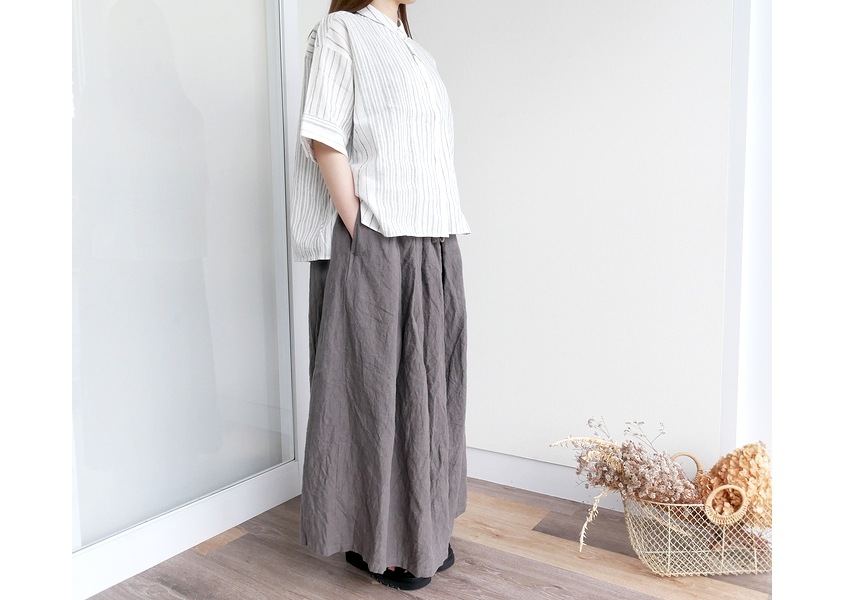 新品】ハンズオブクリエイション ホワイト リネンルーズフィット
