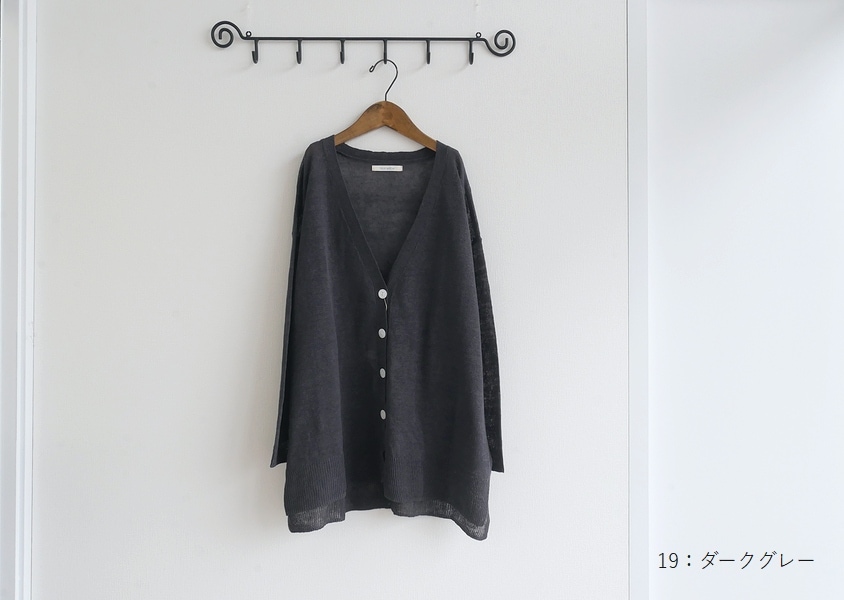 blue willow リネン２ウェイカーディガン(新品) 30%OFF【blue willow（ブルーウィロー）＊リネンニット長袖