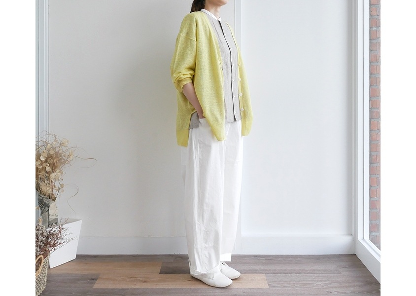 blue willow リネン２ウェイカーディガン(新品) 30%OFF【blue willow（ブルーウィロー）＊リネンニット長袖