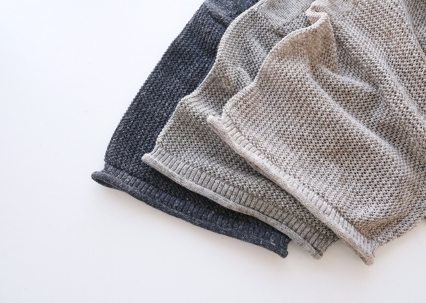 ��YURK�ʥ�륯�ˡ�LINEN MIX KNIT ���λ��Ԥߥݥ��˥å�(3��)��