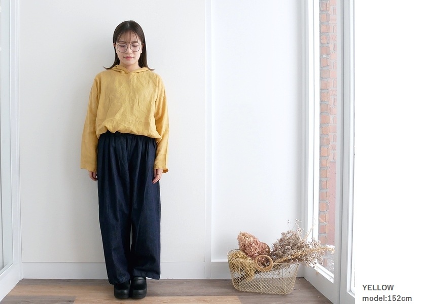 2024SS a+koloni C/Lフードチュニック 涼感×抜け感が魅力】SALE40％｜リネンガーゼフードチュニック【a