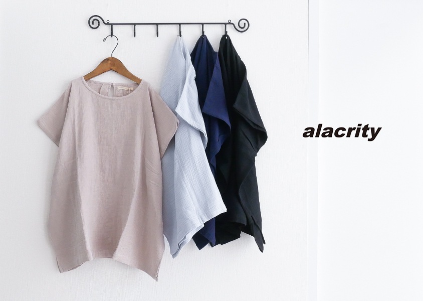 alacrity（アラクリティー）＊ソフトWガーゼ2WAYブラウス(3色