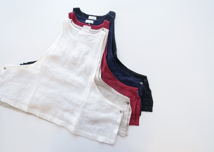 a+koloni（コロニー）＊リネンボイルワイドベスト(5色)】 | VEST