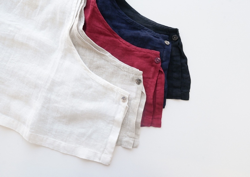 a+koloni（コロニー）＊リネンボイルワイドベスト(5色)】 | VEST