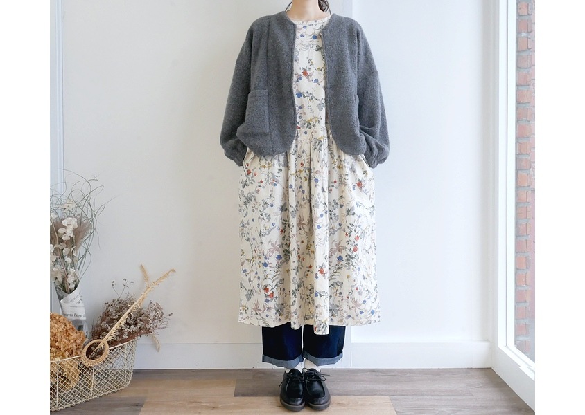 30%OFF【a+koloni（コロニー）＊ビエラフラワープリントワンピース3色