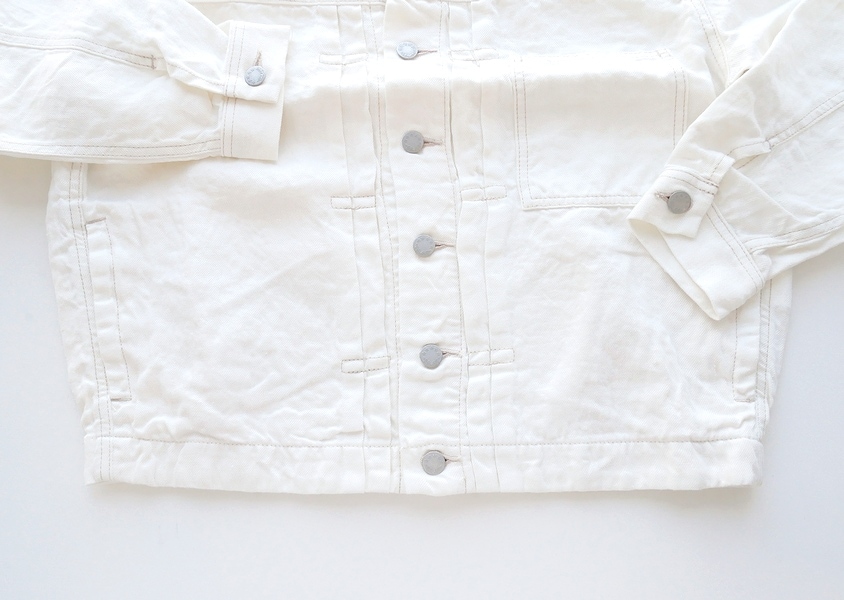 Hands　of　creation リネン デニムスタンドカラーGジャン 白 1_000000004550.jpg?1743230305