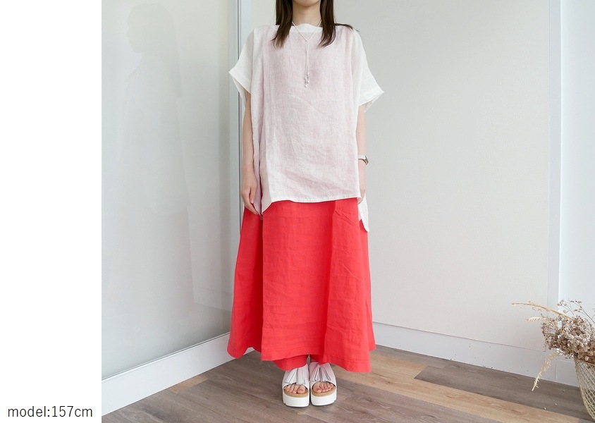 【セール】福袋/福箱ファッション通販 a+koloni（コロニー）＊リネンワイドチュニック(4色)】 | TOPS トップス