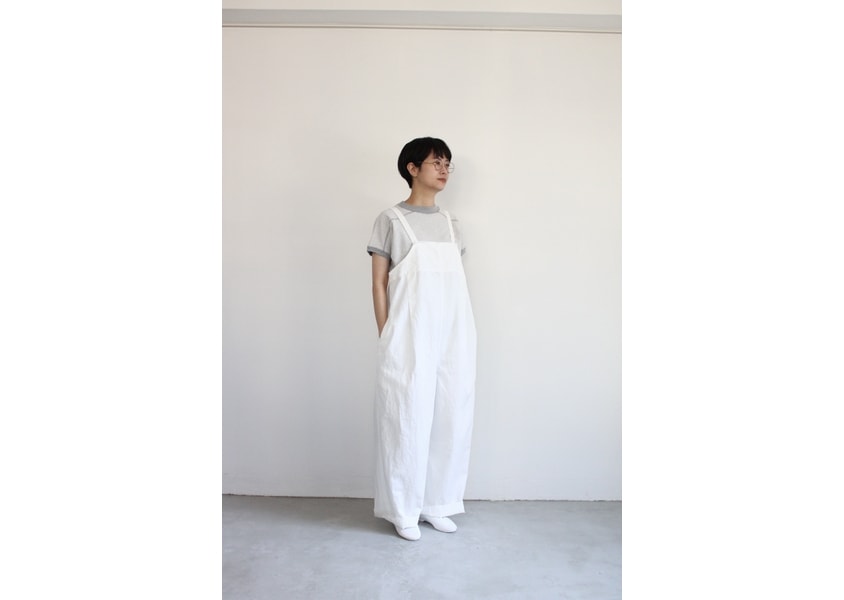 Hands of creation リネンデニムサロペット Indigo / Black - C