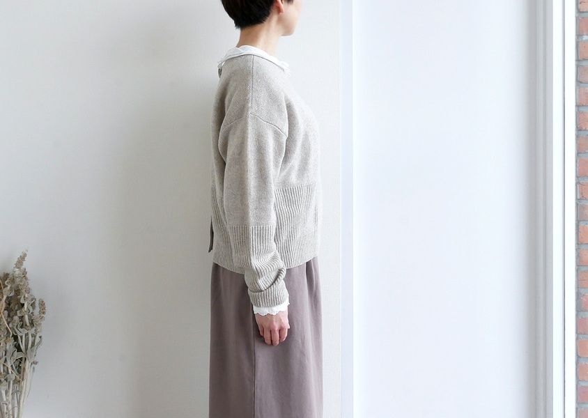 Hands of creation　ニットカーディガン Hands of creation（ハンズオブクリエイション）＊LINEN WOOL 7G 2Way