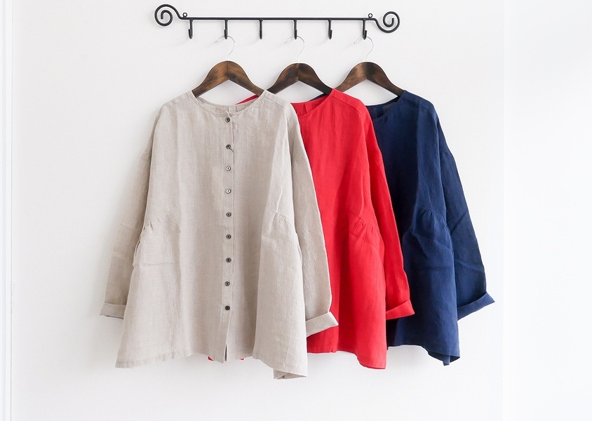 ��Hands of creation�ʥϥ󥺥��֥��ꥨ�������ˡ�60/-Linen��ǲ��å��㡼���������롼�ͥå�7ʬµ�����ǥ֥饦��(3��)��