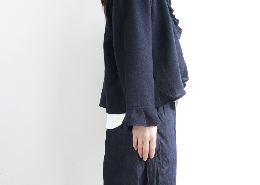 g)(グラム)＊ウールガーゼフリルトリムブラウス(2色)】 | TOPS