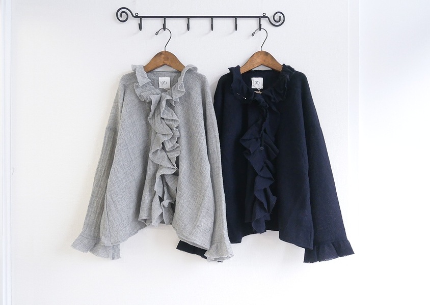 g)(グラム)＊ウールガーゼフリルトリムブラウス(2色)】 | TOPS