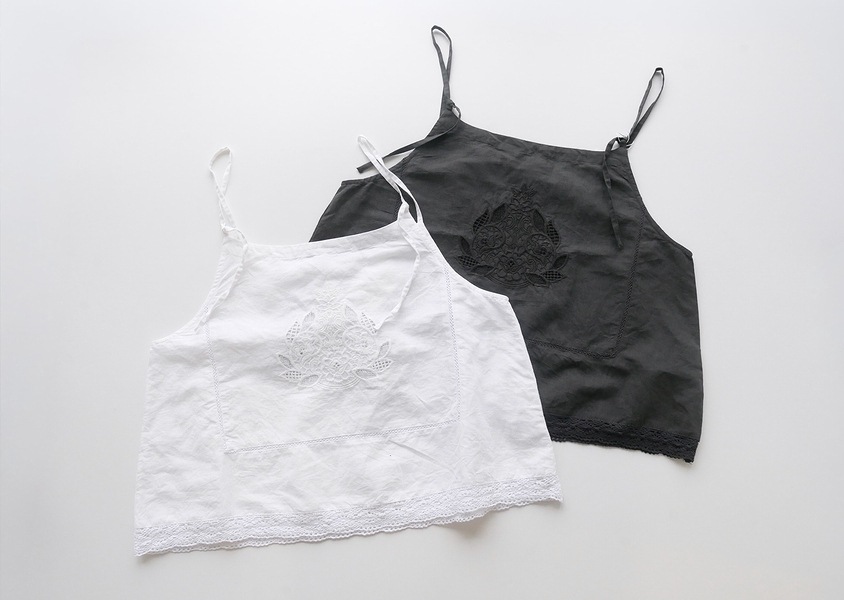 【TOTEME 】　キャミソール te-to(テト)＊リネン刺繍キャミソール(2色)】 | TOPS/トップス,重ね着