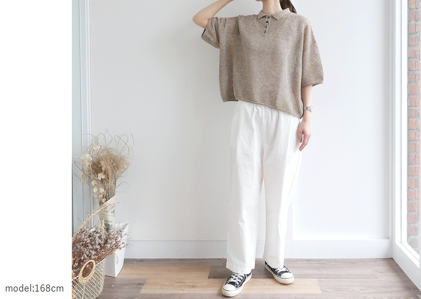 ��YURK�ʥ�륯�ˡ�LINEN MIX KNIT ���λ��Ԥߥݥ��˥å�(3��)��