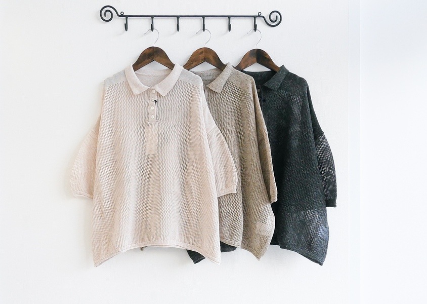 ��YURK�ʥ�륯�ˡ�LINEN MIX KNIT ���λ��Ԥߥݥ��˥å�(3��)��