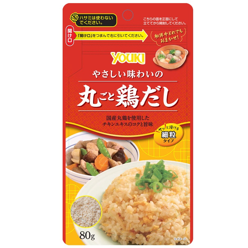 やさしい味わいの丸ごと鶏だし／細粒　８０g