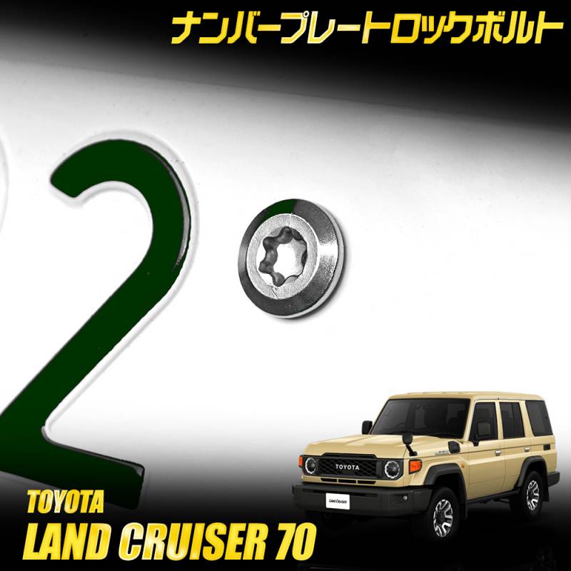 ランドクルーザー 70 適合 ナンバープレート ロックボルト 【M6 x 22.2