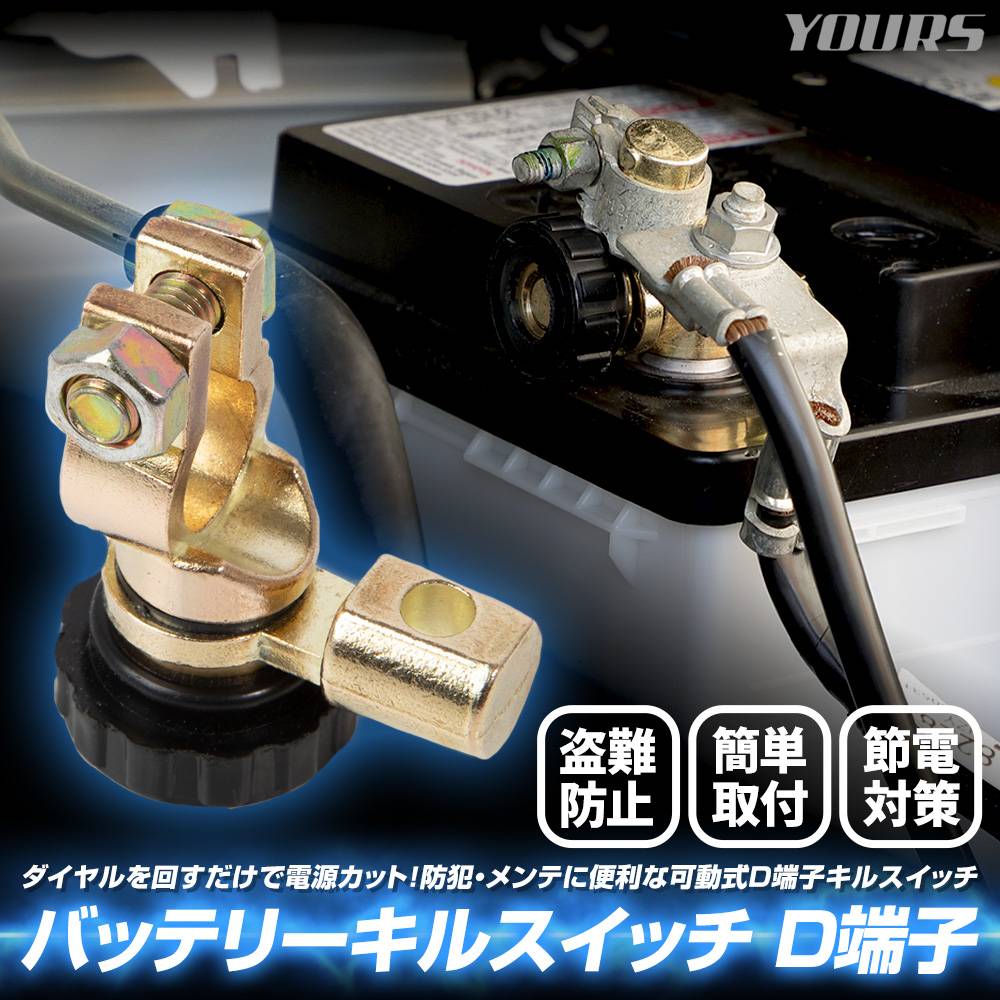 バッテリーキルスイッチ D端子 汎用 12V 24V車 バッテリー バッテリー