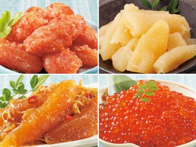 北海道仕立て豪華・魚卵4種盛りセット2.25kg | 数の子・松前漬・魚卵