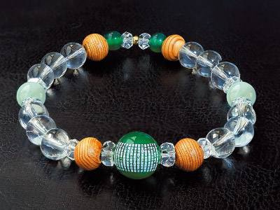 天然素材　ブレスレット　3個セット 般若心経＆屋久杉＆水晶ブレスレット | 開運・縁起物 | 優生活